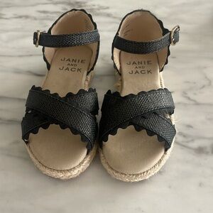 Janie & Jack Black Espadrilles- NEW